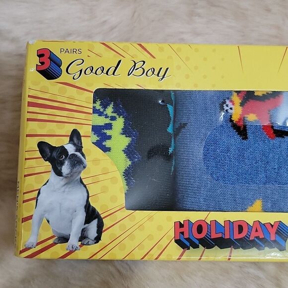 GOOD BOY MEN'S 3-PACK "CAPTAIN AWESOME" CREW SOCKS, NEW IN BOX! - Picture 2 of 6